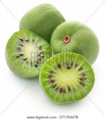 Actinidia Arguta Known As Baby Kiwi In Copenhagen, Denmark