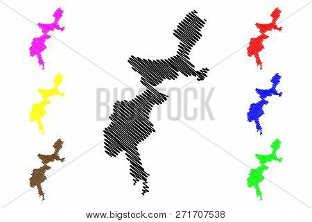 Federally Administered Tribal Areas (province Of Pakistan, Islamic Republic Of Pakistan) Map Vector 