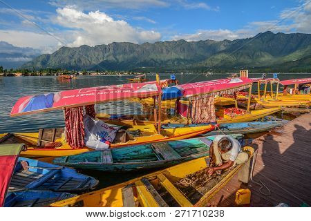 Landscape Of Dal Lake In Srinagar, India