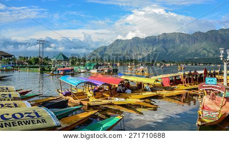 Landscape Of Dal Lake In Srinagar, India