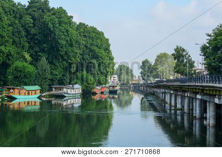 Landscape Of Dal Lake In Srinagar, India