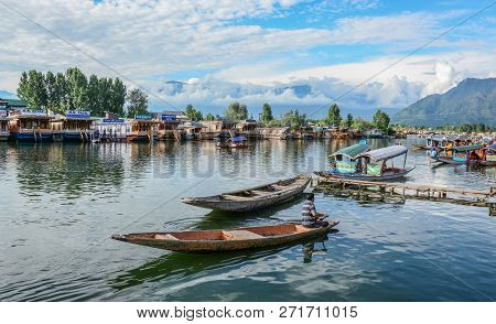 Landscape Of Dal Lake In Srinagar, India
