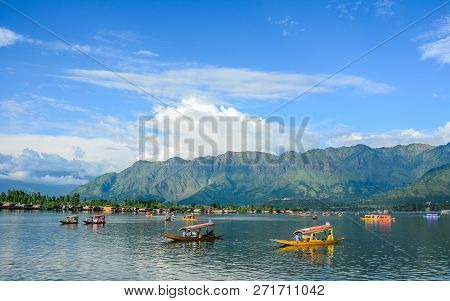 Landscape Of Dal Lake In Srinagar, India