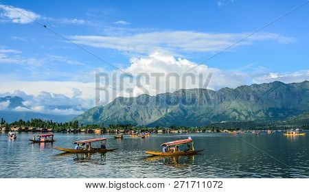 Landscape Of Dal Lake In Srinagar, India