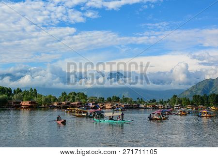 Landscape Of Dal Lake In Srinagar, India
