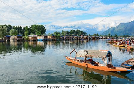 Landscape Of Dal Lake In Srinagar, India