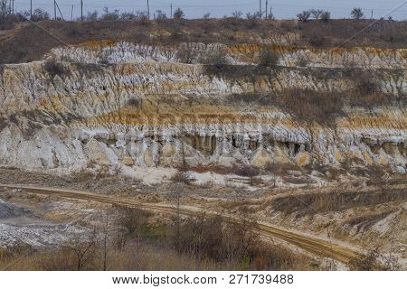 Clay Quarry In Tavria Steppe