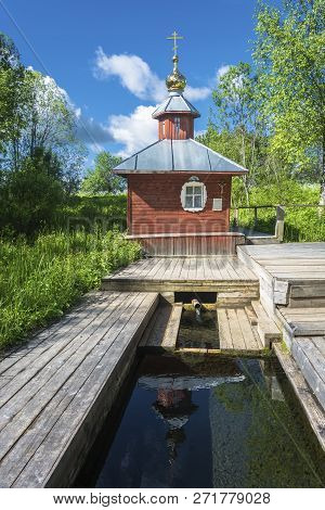 A Holy Source In Honor Of The Tikhvin Icon Of The Mother Of God, Russia.