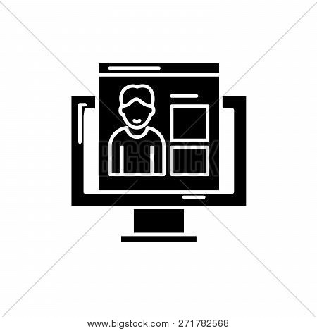 Competences Black Icon, Vector Sign On Isolated Background. Competences Concept Symbol, Illustration