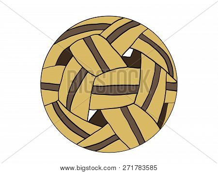 Vector Of Sepak Takraw Ball On White
