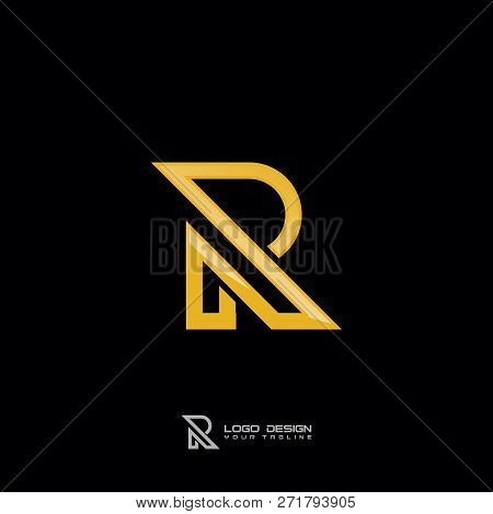 R Symbol Logo Template. Gold R Symbol Logo Template