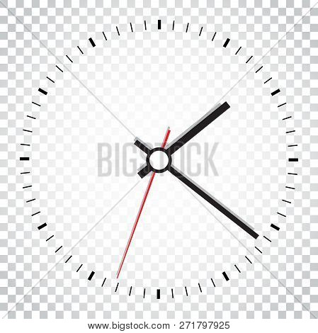 Clock Icon Vector Illustration. Office Clock On Isolated Backgro
