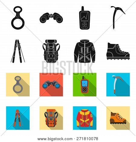 Isolated Object Of Mountaineering And Peak Logo. Collection Of Mountaineering And Camp Stock Vector 