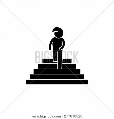 Yearning Black Icon, Vector Sign On Isolated Background. Yearning Concept Symbol, Illustration