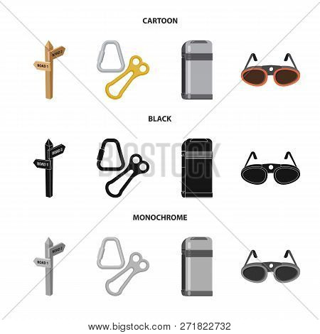 Vector Illustration Of Mountaineering And Peak Logo. Collection Of Mountaineering And Camp Stock Sym