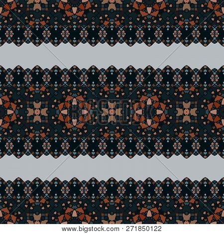 Nontrivial Bright Color Abstract  Geometric Pattern, Vector Seamless, Can Be Used For Printing Onto 