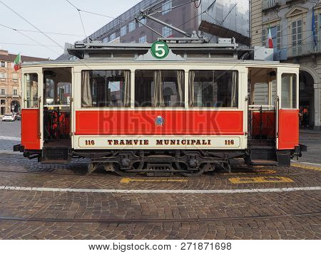 Vintage 116 Tram At Turin Trolley Festival
