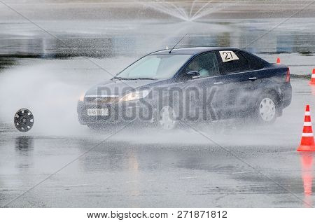 Staraya Kupavna, Moscow Region, Russia - October 6, 2018: Annual Speed Maneuvering Competition Among