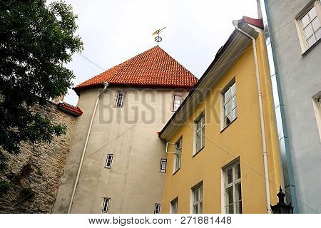 Pikk-yalg Gate Tower (long Leg Gate Tower) Is A Tower Of The Fortress Wall Of Tallinn, The Capital O