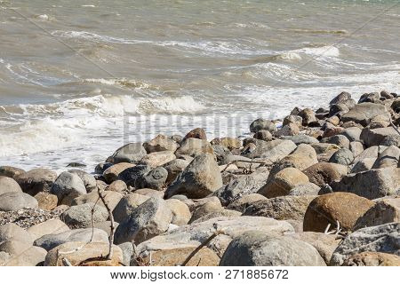 View On Coast In Denmark Norre Vorupor Village.