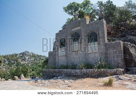 Mallorca, Spain - July 19, 2013: Santuari De Lluc. View Of The Famous Monastery On The Island Of Mal
