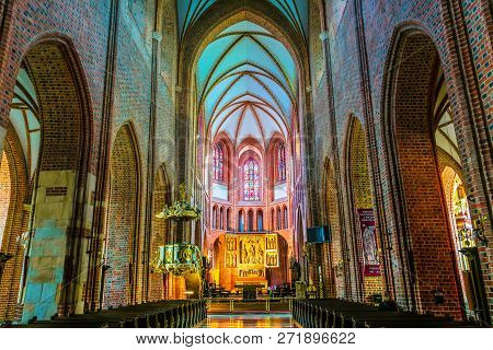 Interior Of Cathedral In Poznan, Poland