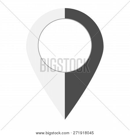 Map Point Icon On White Background. Flat Style. Pin Pointer Location Icon For Your Web Site Design, 