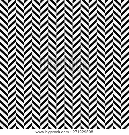 Herringbone Textured Seamless Pattern On White Background. Vector Eps10.
