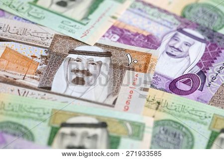 Collection of Saudi Arabia Riyal banknotes