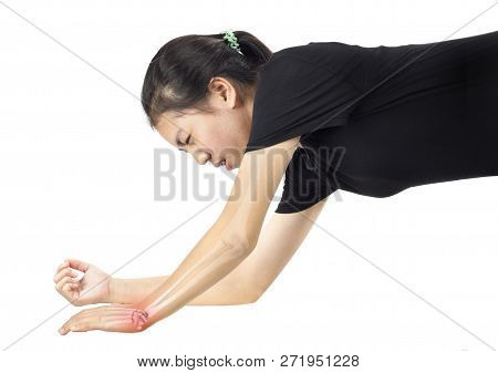 Wrist Bones Injury White Background Wrist Pain