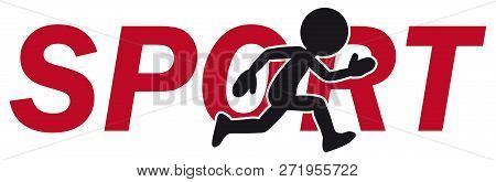 Fast Running Black Cartoon Charakter With Red 