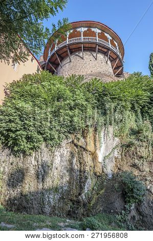 Georgia, Tbilisi. One Of The Towers Of The Palace Of The Last Georgian Queen Darejan. Observation De