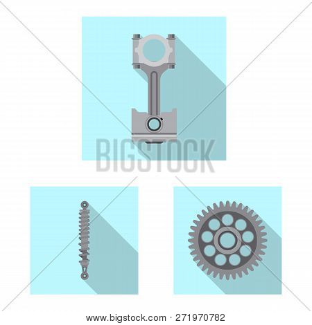 Vector Illustration Of Auto And Part Logo. Set Of Auto And Car Stock Vector Illustration.