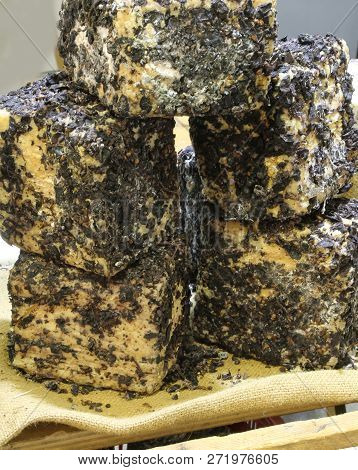 Forms Of Cheese Aged With Pomace In A Dairy