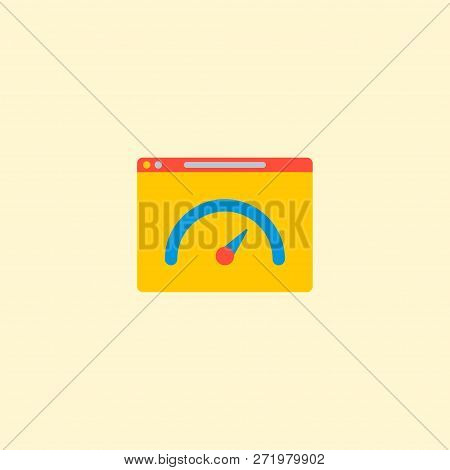 Website Performance Icon Flat Element. Vector Illustration Of Website Performance Icon Flat Isolated