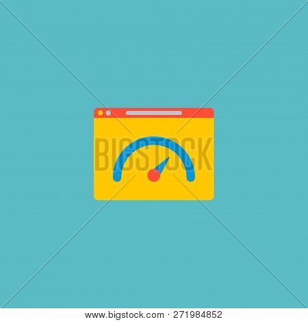 Website Performance Icon Flat Element. Vector Illustration Of Website Performance Icon Flat Isolated