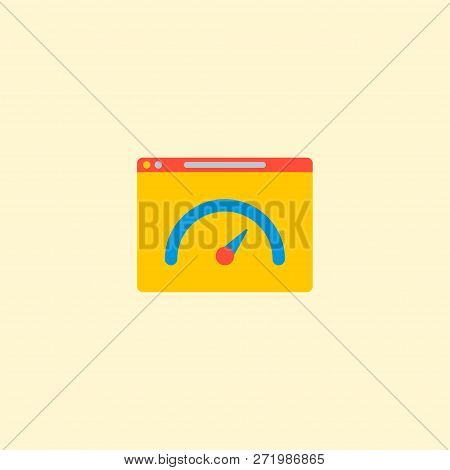 Website Performance Icon Flat Element.  Illustration Of Website Performance Icon Flat Isolated On Cl