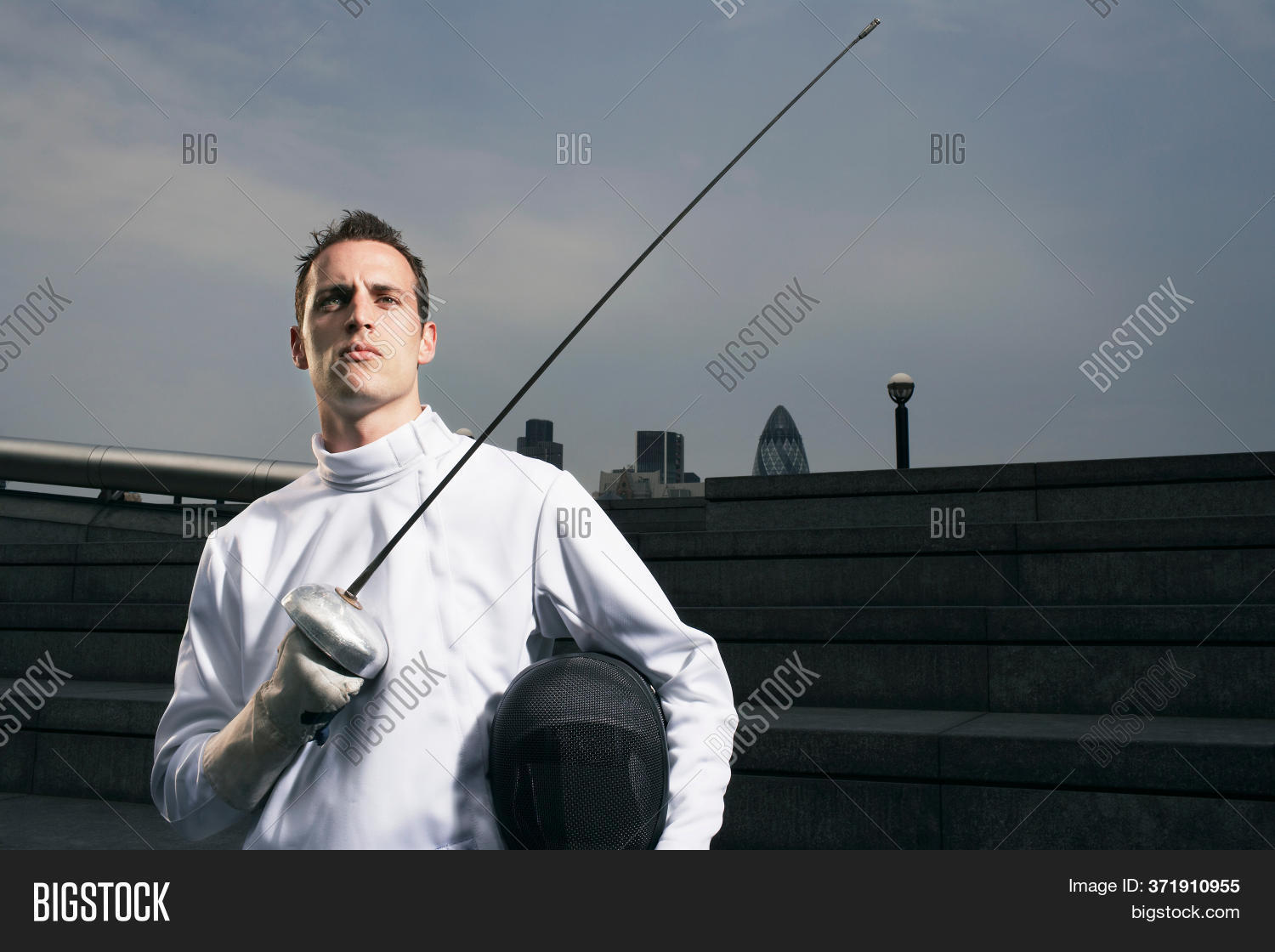 Fencer Holding Sword Image & Photo (Free Trial) Bigstock