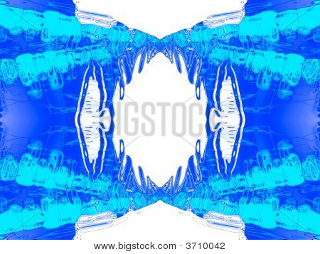 Fatasy azul e branco espelhado distorcida Alien Resumo