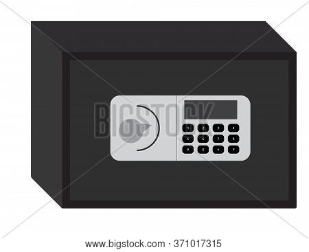 Security Safe Lock Box Illustration. Security Vault Isolated