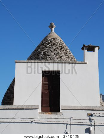 Trullo střecha s dvířky