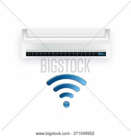 Split System Air Conditioner Inverter. Cool And Cold Climate Control System. Realistic Conditioning 