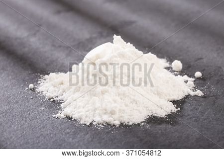 Baking Soda (sodium Bicarbonate) Top View. Text Space