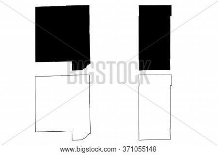 Dekalb And Dupage County, Illinois (u.s. County, United States Of America, Usa, U.s., Us) Map Vector