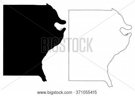 Gallatin County, Illinois (u.s. County, United States Of America, Usa, U.s., Us) Map Vector Illustra