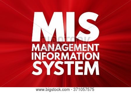 Mis - Management Information System Acronym, Business Concept Background