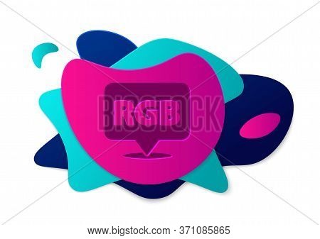 Color Speech Bubble With Rgb And Cmyk Color Mixing Icon Isolated On White Background. Abstract Banne