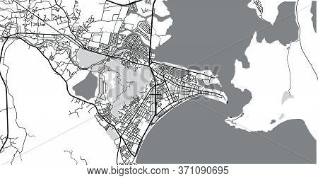 Urban Vector City Map Of Qui Nhon, Vietnam