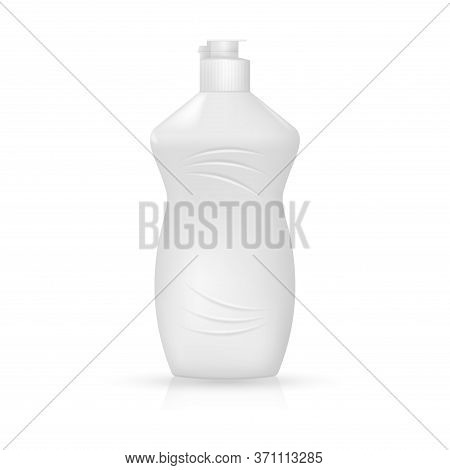 An Empty Plastic Bottle On A White Isolated Background.Мock-up.template For Design.3