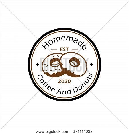 Doughnut Logo Simple Circle Stamp With Vector Best For Beverage And Bakery Design Template Inspirati